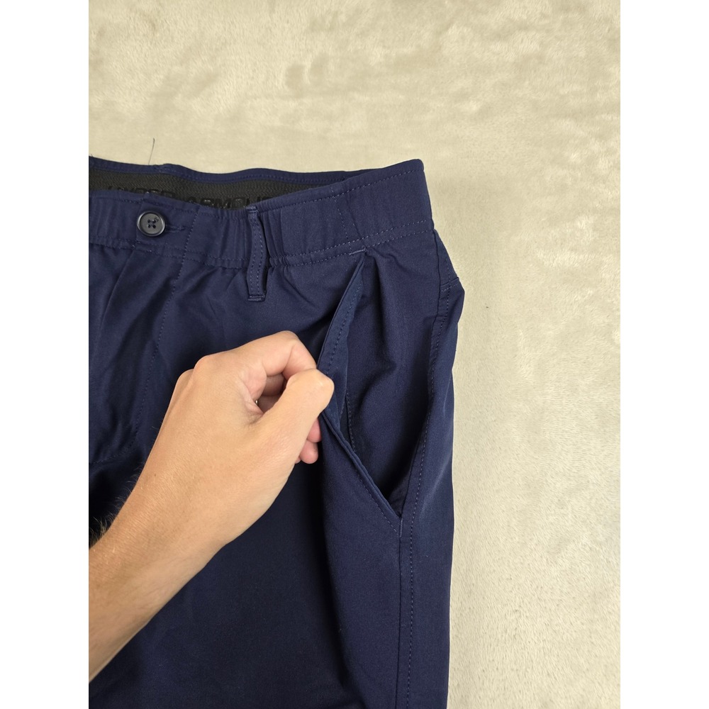 Under Armour Drive Golf Pants Mens 35x32 Navy Blue Performance 1364407 - Picture 2 of 9